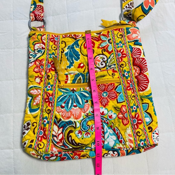 Vera Bradley Hipster Crossbody Bag Quilted Retired Yellow Provençal Floral Print - Picture 11 of 11